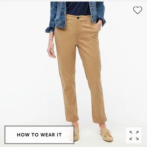 2P JCrew Factory High rise chino. Girlfriend fit.